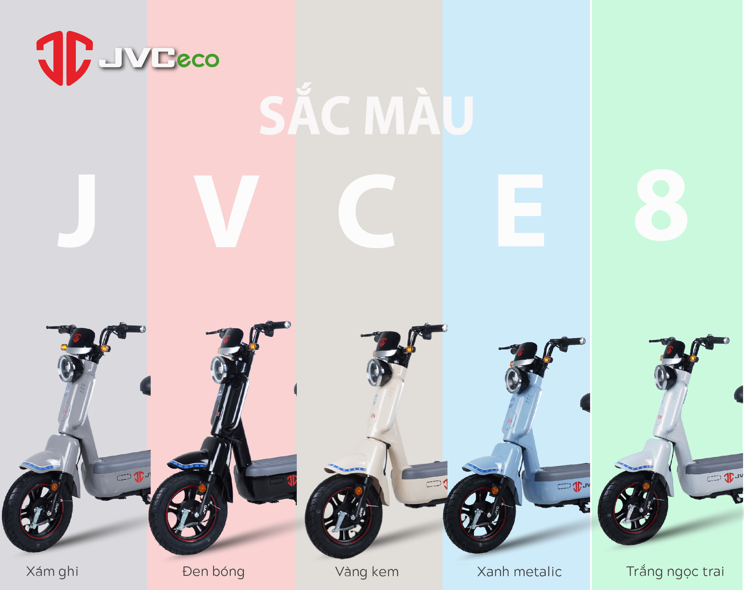 Bảng màu xe điện JVC E8